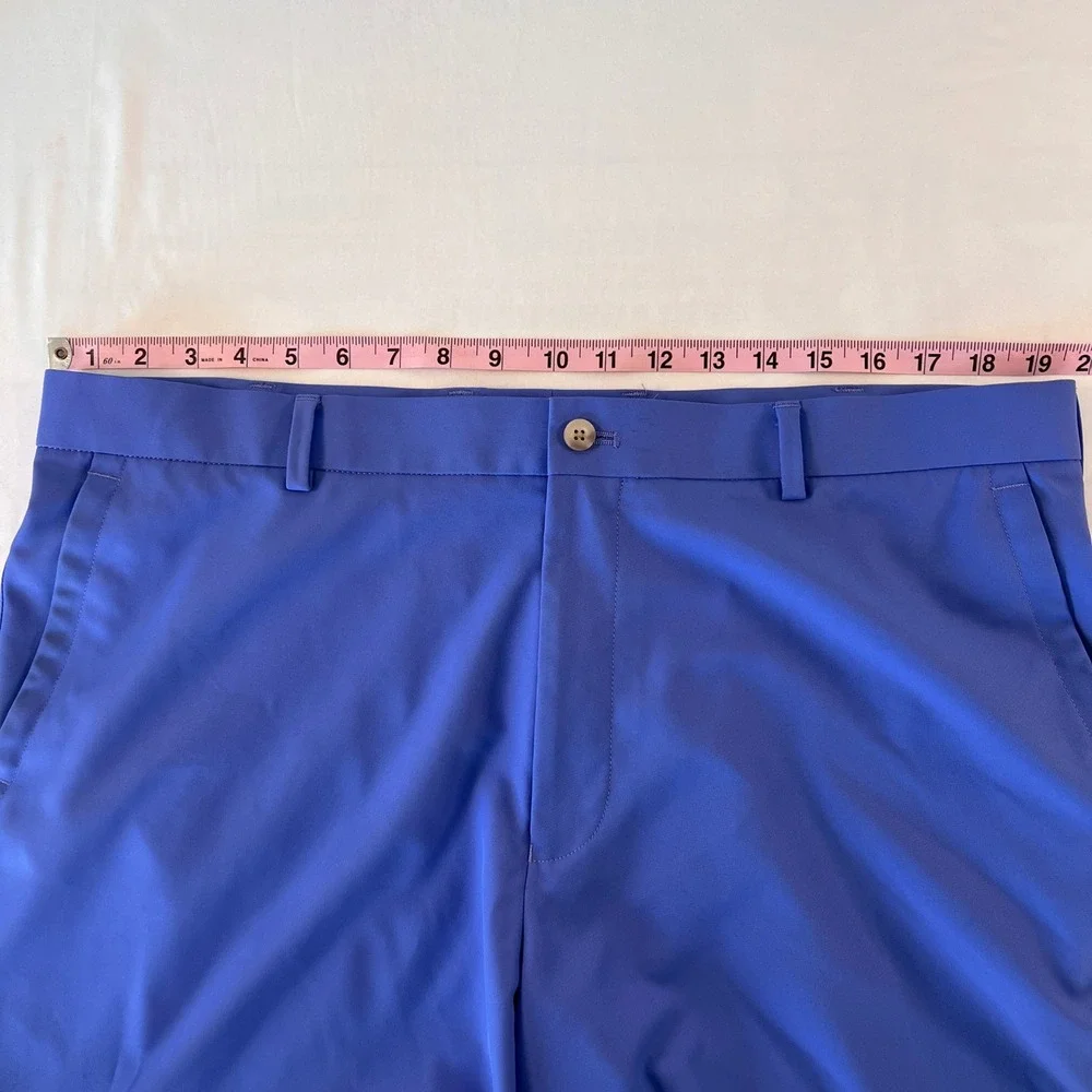 Peter Millar Wicking Performance Golf Shorts Mens 38 Royal‎ Blue Polyester